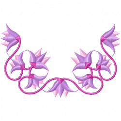 Flowers And Tree Embroidery Design 9